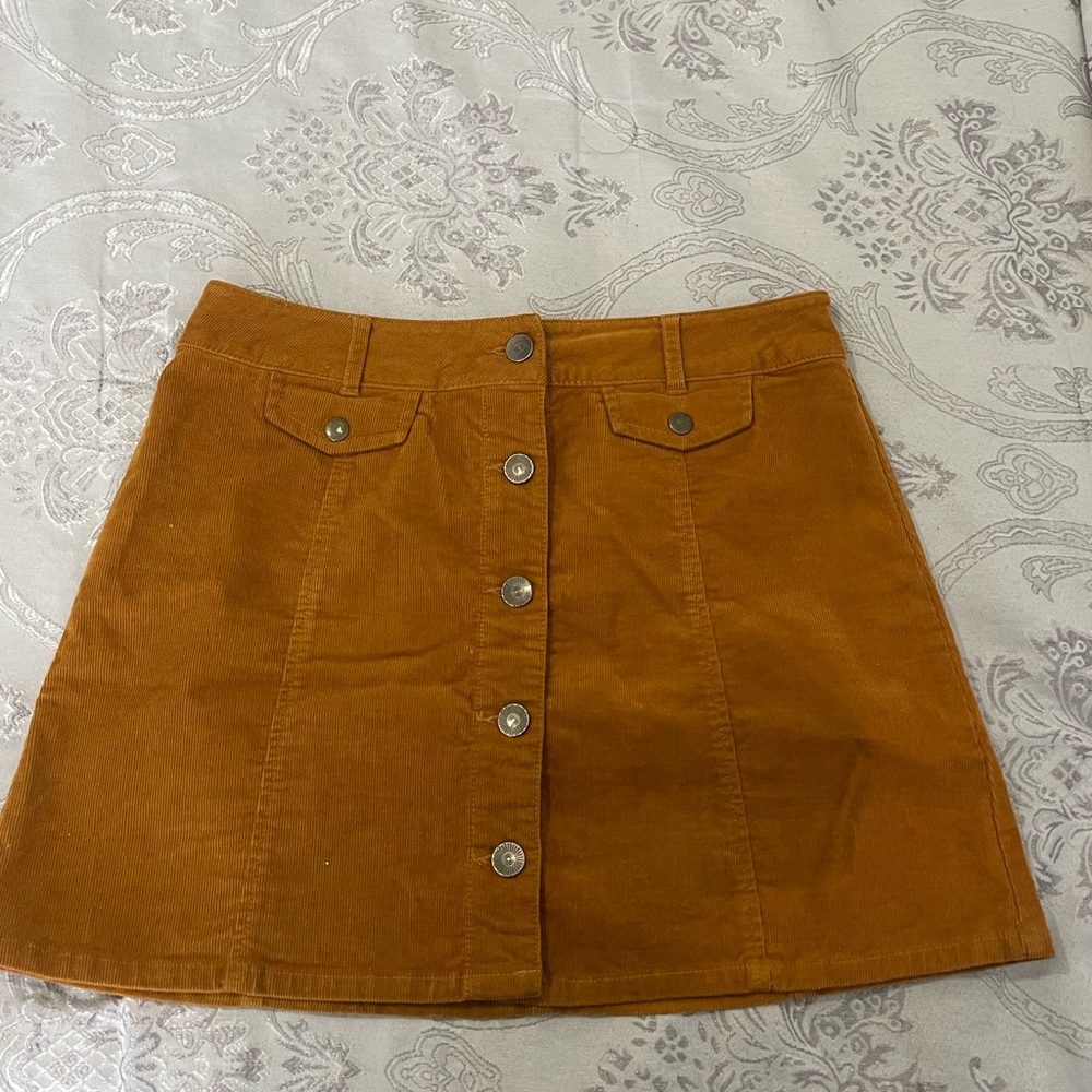 Forever 21 Brown A-Line Mini Skirt Casual